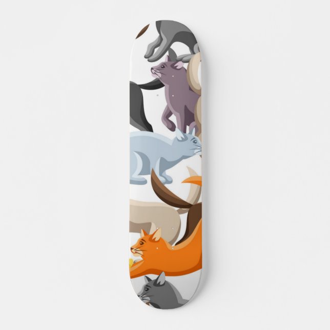 Cat pattern skateboard (Front)