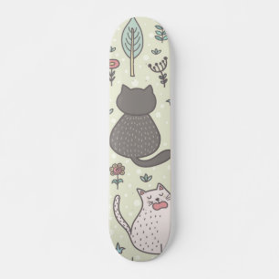 Cat pattern skateboard