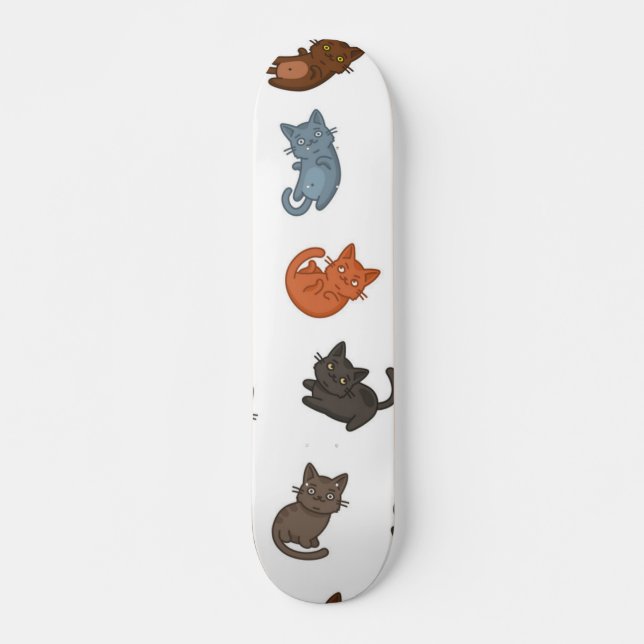 Cat pattern skateboard (Front)