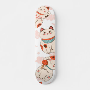 Cat pattern skateboard