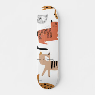 Cat pattern skateboard