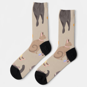Cat pattern socks
