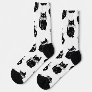 Cat pattern socks