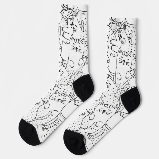 Cat pattern socks (Left)