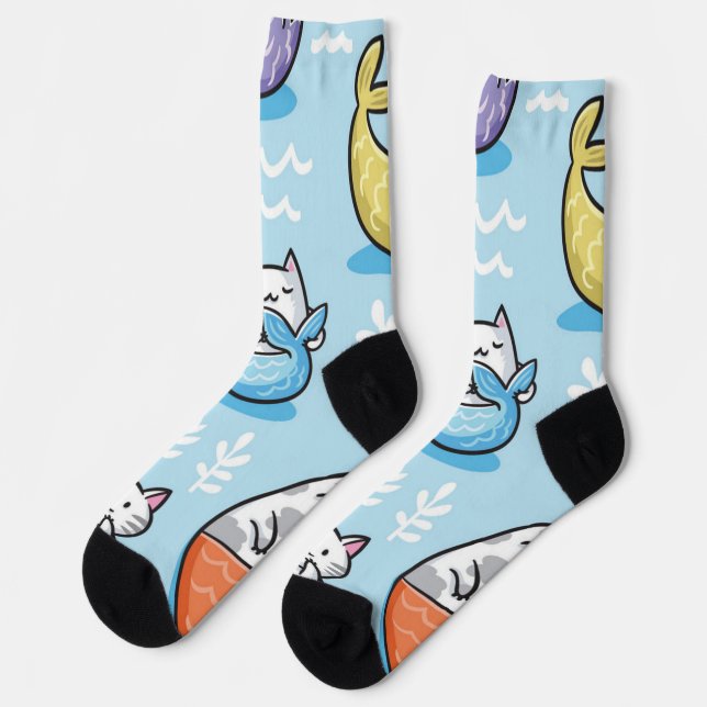Cat pattern socks (Left)