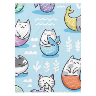 Cat pattern tablecloth