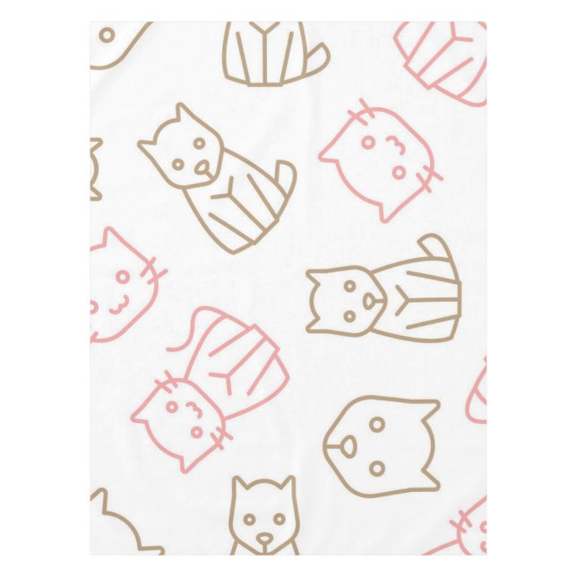 Cat pattern tablecloth (Front)