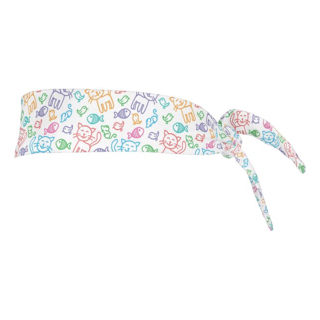 cat pattern tie headband (Rotate 90)