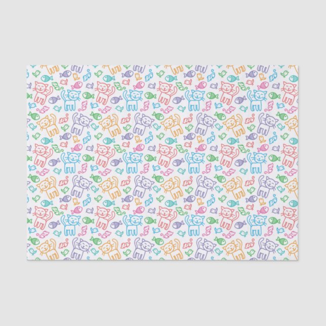 cat pattern tissue paper (Front)