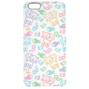 cat pattern clear iPhone 6 plus case