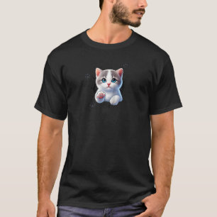 Cat Pattern with Funny phrase Cute kitten Raglan B T-Shirt