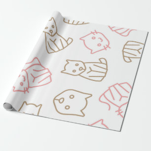 Cat pattern wrapping paper