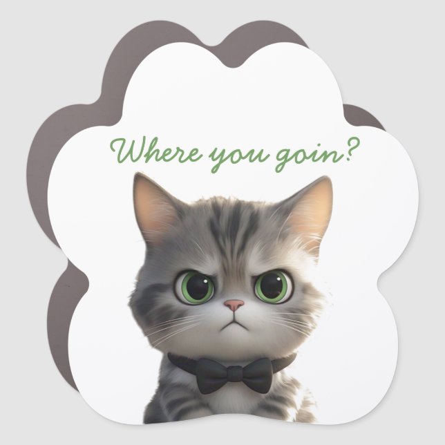 Cat paw car magnet (Front)