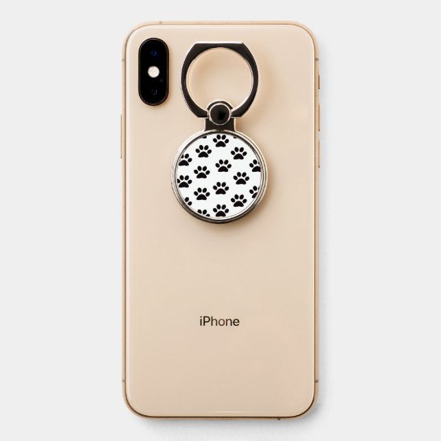 Cat Paw Foot Prints Phone Ring Stand (On Phone)