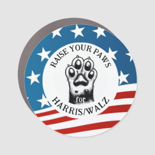 Cat Paw for Harris/Walz Design  Car Magnet