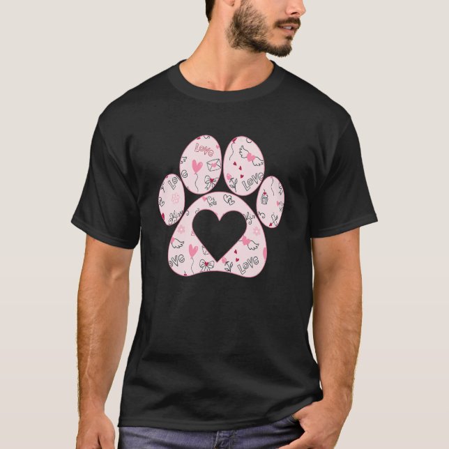 Cat Paw Love Cat Mom Outfit Women Cat Adoption Cat T-Shirt (Front)
