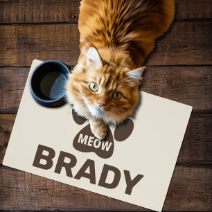 Cat Paw Meow Pet Food Mat