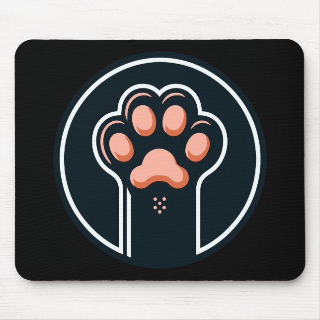 Cat paw on a mouse pad (Front)