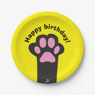 Cat paw paper plates