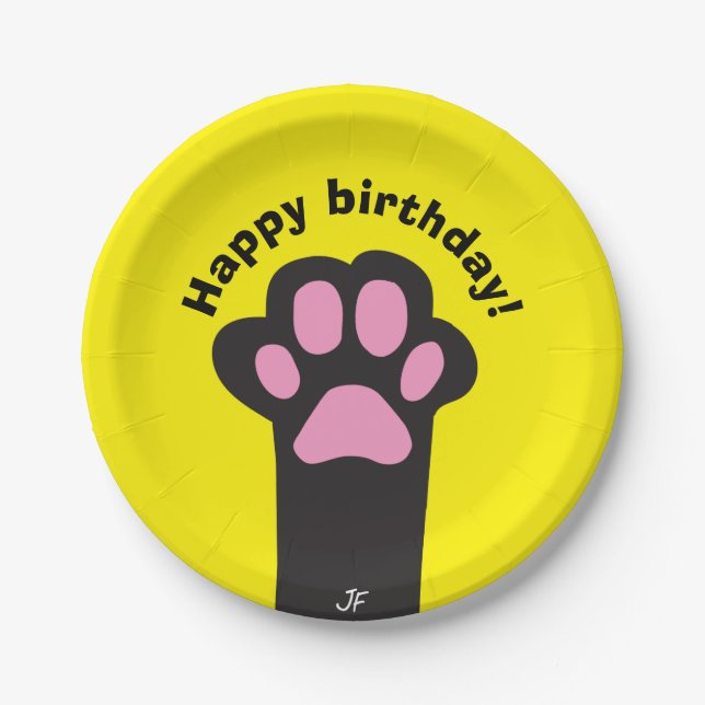 Cat paw paper plates (Front)