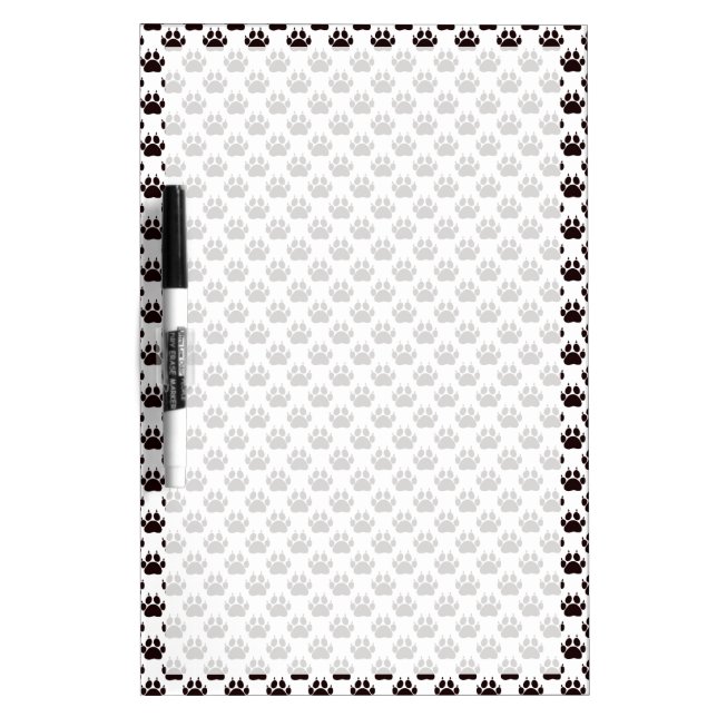 Cat Paw Print Pattern Dry Erase Board (Front)