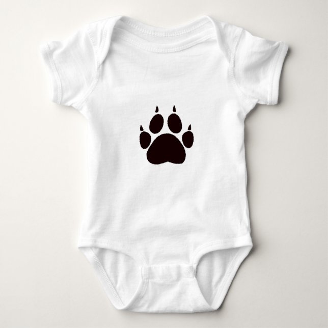 Cat Paw Prints Baby Bodysuit (Front)