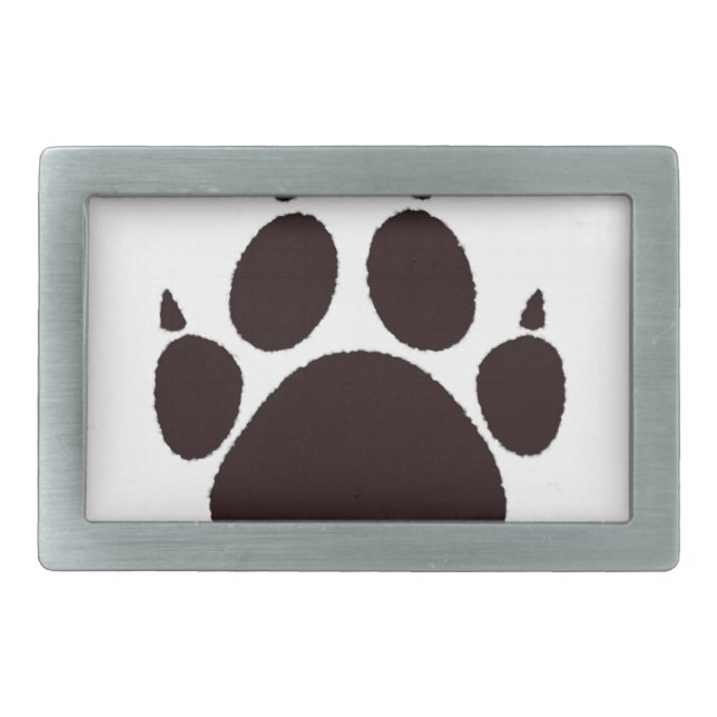 Cat Paw Prints Belt Buckle (Front)