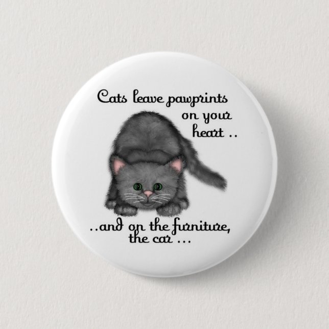 Cat paw prints button (Front)