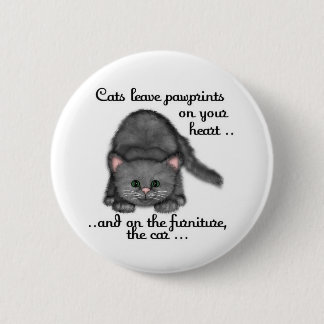 Cat paw prints button