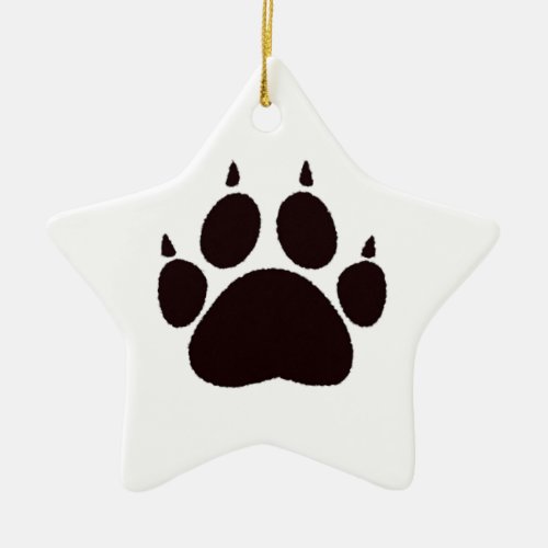 Cat Paw Prints Ceramic Ornament