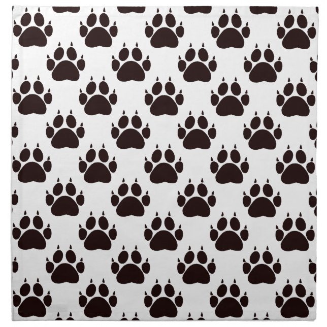 Cat Paw Prints Cloth Napkin (Front)