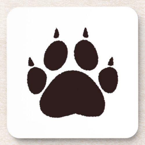 Cat Paw Prints Drink Coaster