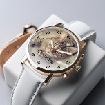 Cat Paw Prints Frame Photo Personalized Watch<br><div class="desc">Cats leave paw prints in your heart. 
Display your favorite cat photo with this beautiful personalized watch perfect for the World's Best Cat Mom/Dad.</div>