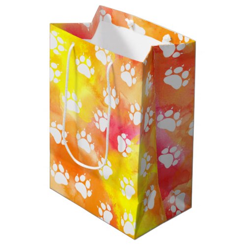 Cat Paw Prints Medium Gift Bag