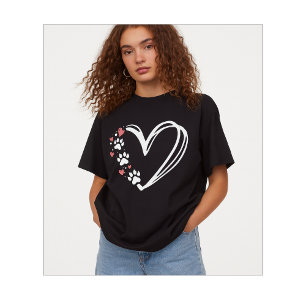 Cat Paw Prints on My Heart Tri-Blend Shirt