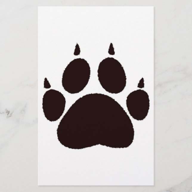 Cat Paw Prints Stationery (Front)