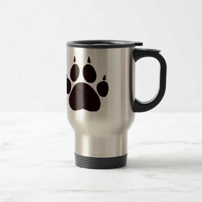 Cat Paw Prints Travel Mug (Right)