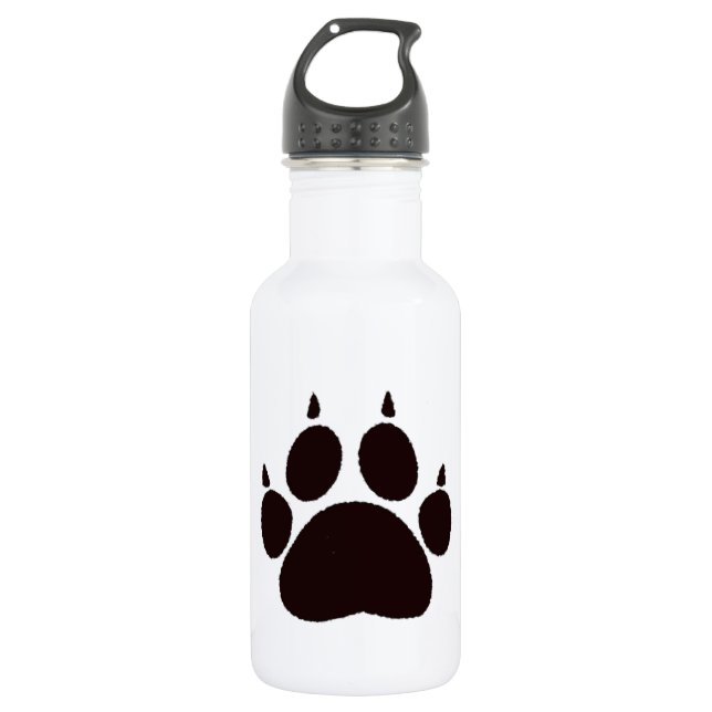 Cat Paw Prints Water Bottle (Front)