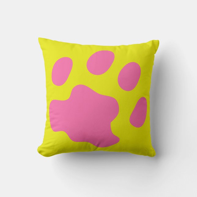 Cat Paw Throw Pillow (Front)