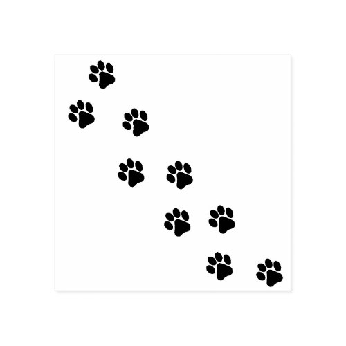 cat paw tracks art stamp