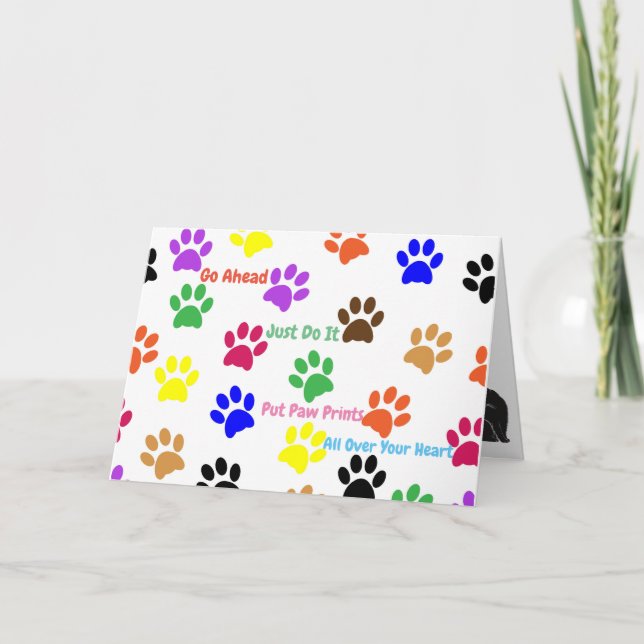 Cat Pawprint Card (Front)