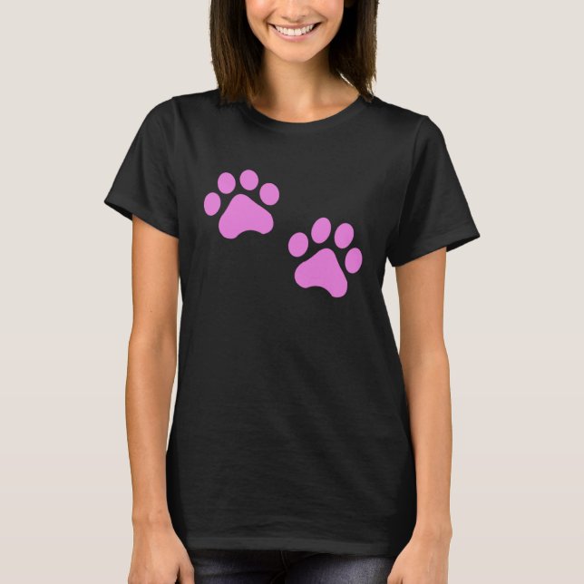 Cat Paws  Girl Woman Cat T-Shirt (Front)