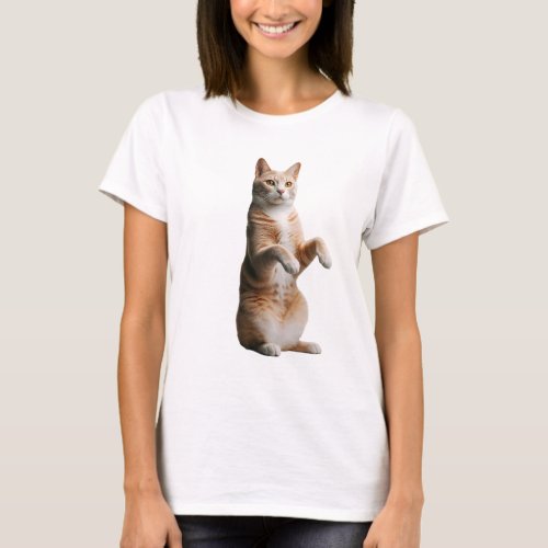 Cat Paws Mimicking Egyptian Statue T_Shirt