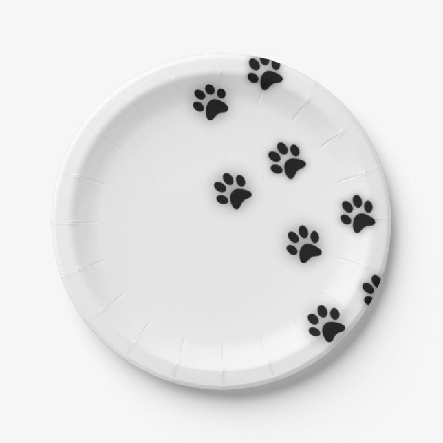 Cat paws Party Paper plate (Front)