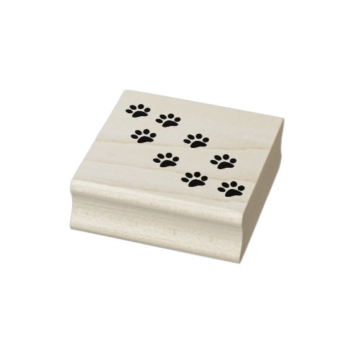 Cat Paws Pattern Cute Rubber Stamp