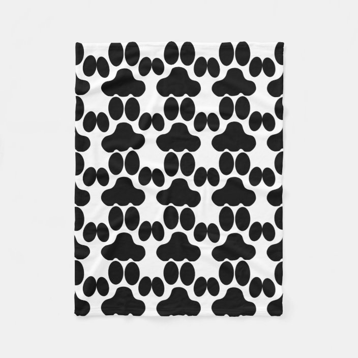 Cat paws pattern fleece blanket