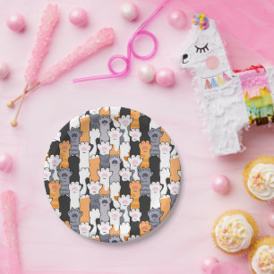 Cat Paws Pattern Paper Plates