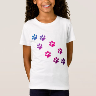 Cat Paws Pattern Pink Blue Purple Cute T-Shirt