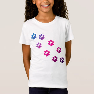 Cat Paws Pattern Pink Blue Purple Cute T-Shirt