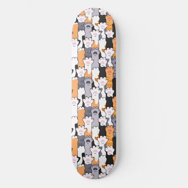 Cat Paws Pattern Skateboard (Front)